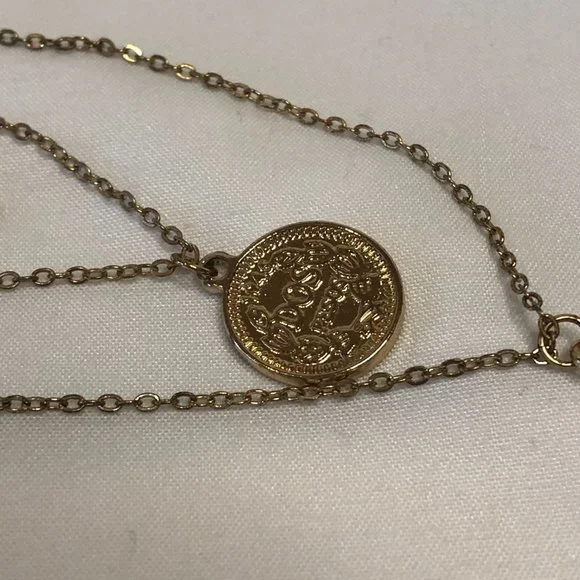 Altar'd State 3 Strand Gold Plated Pendant Necklace Jewelry Women Teen - Picture 5 of 9